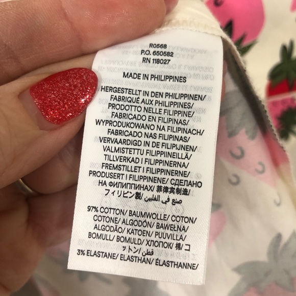 Boden Layla Sateen Cotton Ivory Strawberry Pop Midi Skirt. Women’s Size 6 - Picture 14 of 16